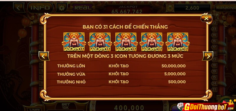 Thần Tài Slot trò chơi nổ hũ online được yêu thích nhất Việt Nam